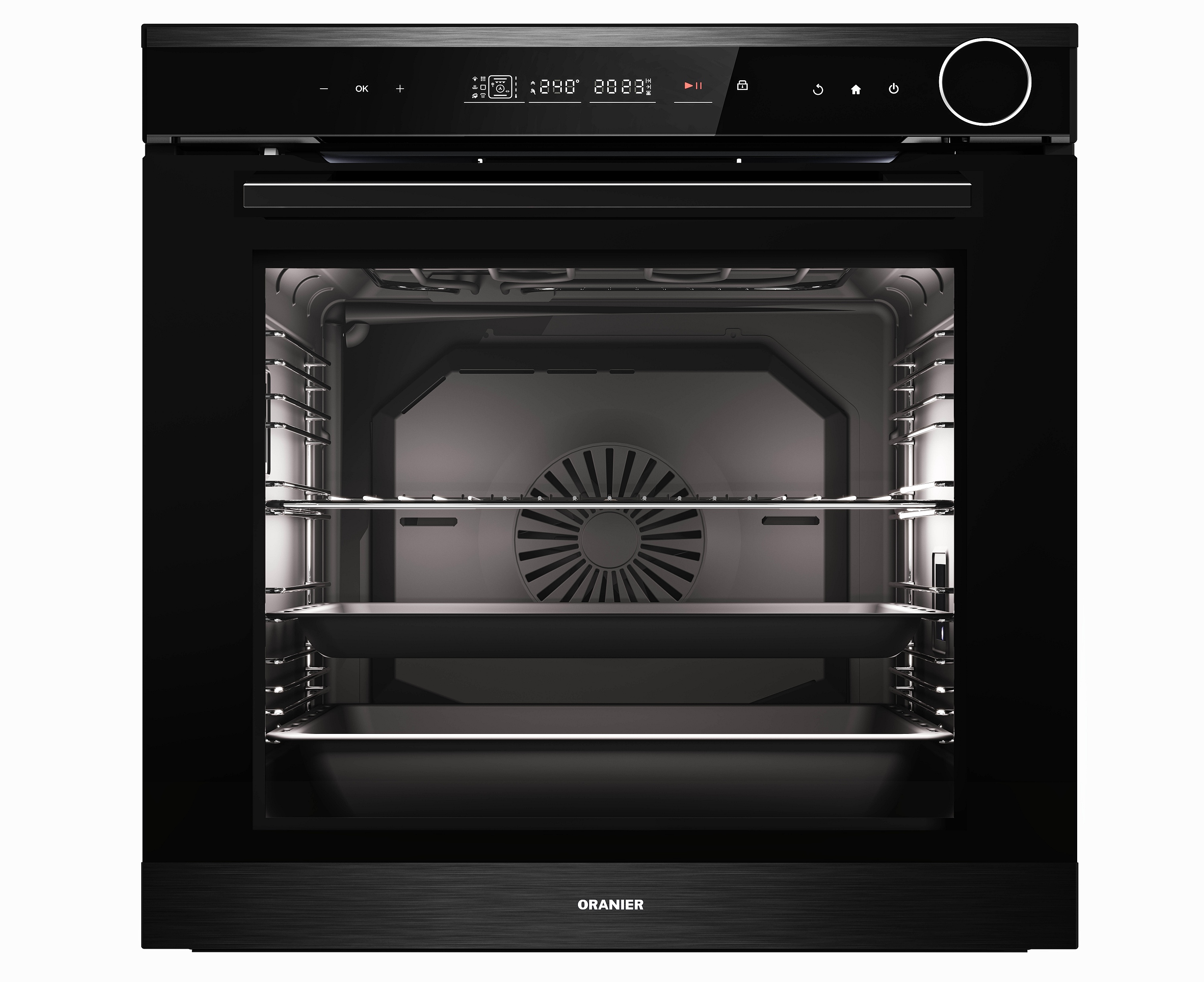 Oranier Einbaubackofen mit Dampfassistenz und Pyrolyse-Funktion